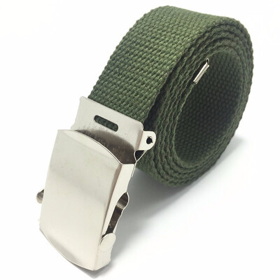

Men Fashion Casual Cowboy Automatic Buckle Canvas Tactical Belt