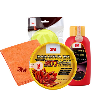 

3MPN 39326 волшебный кристалл воск воск воска новый автомобиль воск полировка обслуживание обеззараживание солнцезащитный крем антиоксидант вощеной губкой полотенце