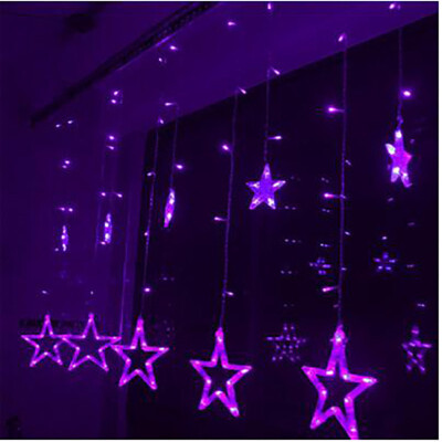 

110220V EUUS Led Christmas Star Curtain Lights Indoor Wedding Fairy Lights For Holiday Wedding Party New Year Decoration