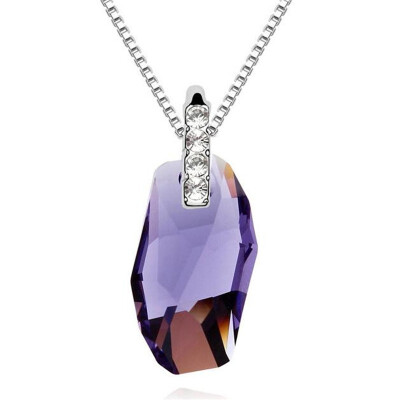 

Anniversary Gift Geometric Crystal from Swa Elements Fashion Jewelry Necklaces Pendants For Women Accessories White Gold Pla