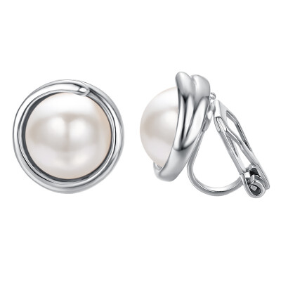 

Yoursfs Pearl Clip on Earrrings for Women Round Simulated Pearl Wedding Party Fashion Jewelry