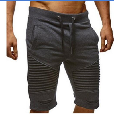 

2018 Fashion Mens Shorts Summer Casual Sport Fashion Shorts for Men Knee Pleated Lac Up Waist Jogger Pants