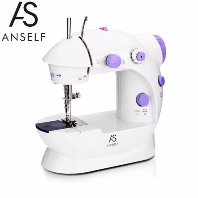 

Anself Mini Electric Household Sewing Machine 2 Speed Adjustment with Light Foot Pedal AC100-240V