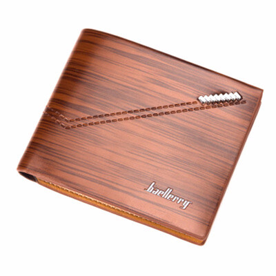 

Mens Short Wallets Business Leisure Horizontal Multi Card Holders PU Leather Purse