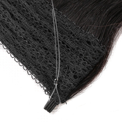 

BHF hair remy human hair Invisible wire halo hair extensions flip in hair extension