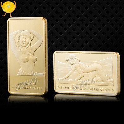 

German sexy girl gold bullion coin lucky coin love interest coins