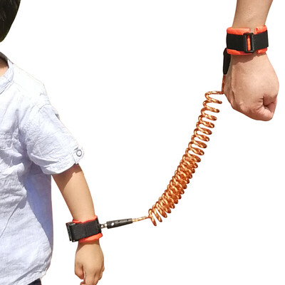 

Aibo Shi childrens anti-missing bracelet with baby toddler with anti-lost traction rope reflective orange 2 meters
