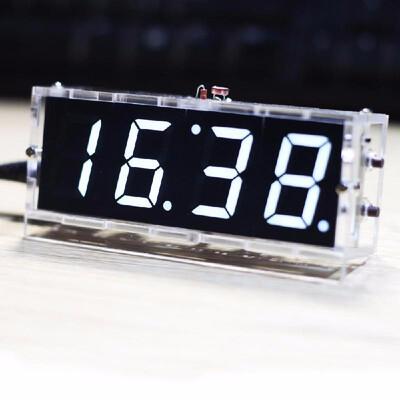 

Digital LED Electronic Clock DIY Kit Light Control Temperature Time Display M6V7