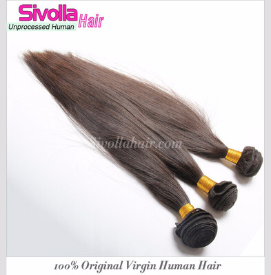 

Unprocessed Virgin Natural Human Hair Brazilian Straight Hair Raw Natural Black Color Human Hair Bundles Free Ship Full Cuticle