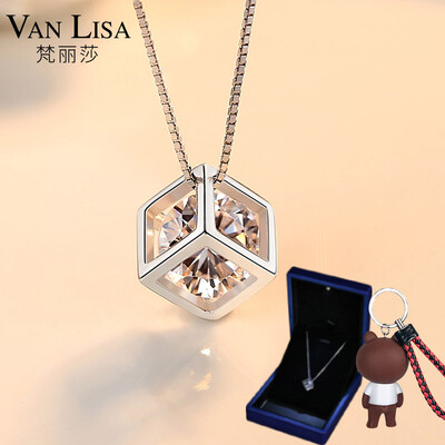 

Vanessa 925 Silver Pendant Clavicle Necklace Christmas Gifts Send Girlfriends Wifes Holiday Gift Boxes Gifts