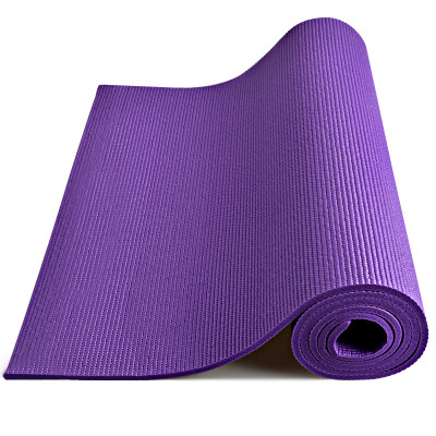 

Aoyi Yoga 8mm PVC thickened yoga mat Extended non-slip fitness mat knapsack attached Deep purple 183*61cm