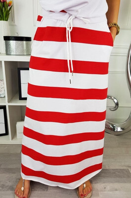 

Striped half-length dress