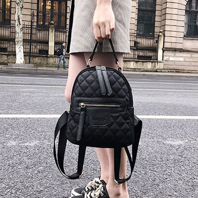 

Womens Bag 2018 Summer New Fashion Rhombus Small Shoulder Bag Female Version of Korean Hand Bag Lady Portable Backpack