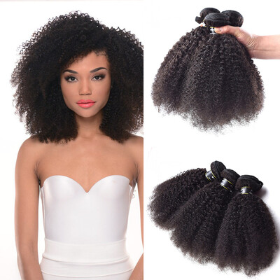 

7A Afro Kinky Curly Peruvian Virgin Hair 3 Bundles Afro Kinky Curly Hair Natural Hair Pieces Fashion Style Extremely Cheap