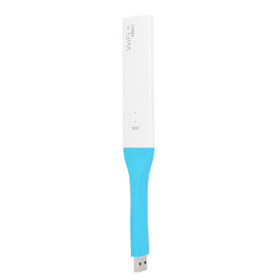 

300Mbps Bendable USB WiFi Range Extender Mini Portable Repeater Adapter WiFi Range Signal Amplifier Repeater White with Blue