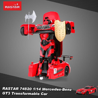 

Original RASTAR 74820 114 24G 2CH Mercedes-Benz AMG GT3 Transformable Car Robot Remote Control Toy Boys Gift