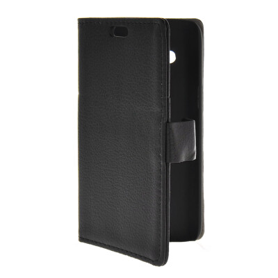 

MOONCASE Slim Leather Flip Wallet Card Pouch with Kickstand Shell Back Case Cover for Samsung Galaxy Core 4G G3518 Black