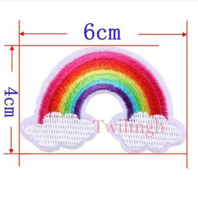 

1Pcs New Cartoon Patches Iron On Embroidered Patch Flower Applique Sewing Fabric Repair Clothes Patches Stickers DIY Accessories