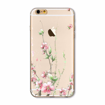 

Soft TPU Case Cover For iPhone SE Cases Phone Shell Luxurious Painting Flowers