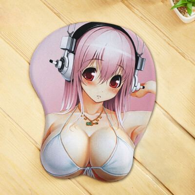 

3D Mouse Pad Fashion Wrist Rest Mousepad Anime Funny Adult Sexy Soft Silica Gel Breast Mouse Mat for Computer Mouse