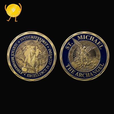 

American SAN Michael pilot commemorative coin combat hero gold plated coin collection antique coins