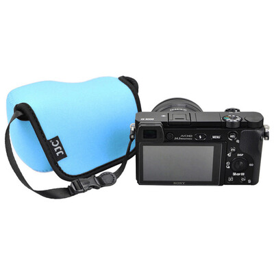 

JJC OC-S1DSB micro single camera liner package sky blue shock anti-knock Sony A6000 A5100 A5000 NEX5T 5R with SELP1650 lens case protective cover