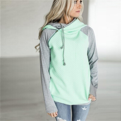 

Womens new fashion long-sleeved hooded sweater coat casual sports spring&autumn hoodies