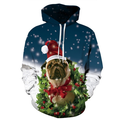 

QYDM0175Mens Hoodie 3D Printed Women Pullover Sweater