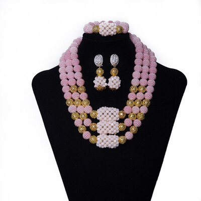 

Red&Yellow Bridal Necklace Set African Wedding Jewelry Set For Women Nigerian Wedding Beads Crystal Necklace Set Free Shipping