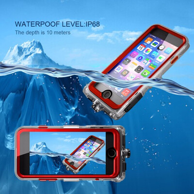

iPhone waterproof phone case Diving Snorkeling full body under water with armband Military Standard Dustproof Shockproof