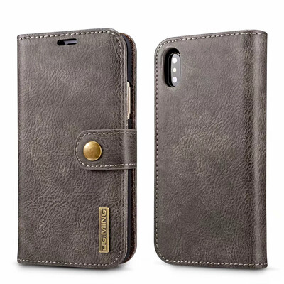 

DG MING Card Slot Phone Case 7 Luxury Wallet Mobile For iPhone 8 6 6s 7 Plus Magnetic 2in1 cover