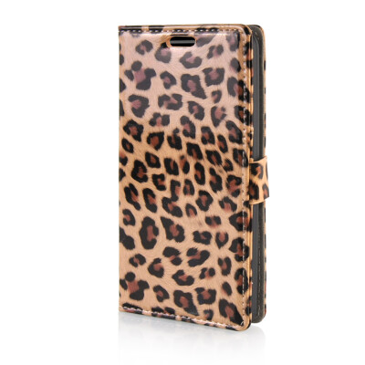 

MOONCASE Leopard Skin Leather Side Flip Wallet Card Slot Pouch Stand Shell Back Case Cover for LG G3 Stylus D690 Leopard