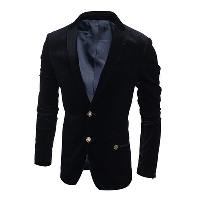 

Zogaa New Men's Suit Corduroy Single Breasted Casual Slim