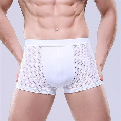 

1 Pc Seamless Boxer Ultra Thin Short Sexy Mens Underwear Ice Silk Soft Underpants Shorts Breathable