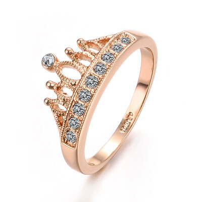 

Yoursfs Princess Crown Ring For Women Tiny Cubic Zirconia CZ Accented Fashion Ring