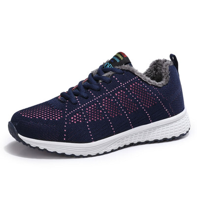 

New Style Winter Sneakers For Women Lightweight Sport Shoes Woman 2018 Super Warm Running Shoes Comfortable Black