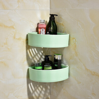 

Free shipping Corner Bathroom Shelf Adhesive Corner Shower Caddy Plastic Triangle Shower Shelf Wall Mount Storage Basket Shower C