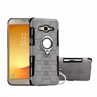 

SHS Phone Case For Samsung Galaxy J7 PlusJ7 NEOJ7 NXTC7 2017 Luxury Armor Ring Bracket Silicon TPU Lattice texture