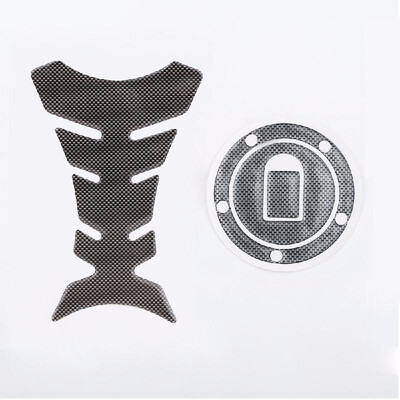 

New Carbon-Look 2PCS Fuel Tank Decal Pad Gas Cap Pad Cover Sticker For Kawasaki ZX-6RZX-636 2000-2006 ZX-10R 04 05