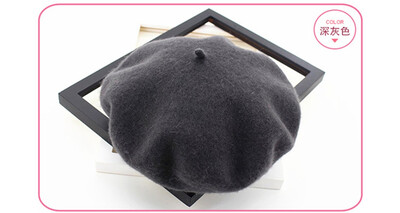 

100 real wool Beret Vintage Warm spring Winter Women Beret French Artist Beanie Hat beret femme Girl Gift