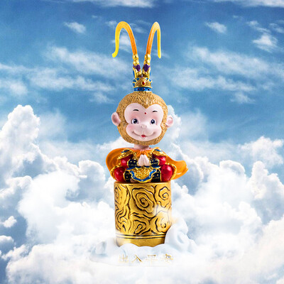 

Guangyin car ornaments Sun Wukong shaking head car car ornaments Qitian Dasheng cute doll jewelry creative crafts enter&exit safe - straight hair