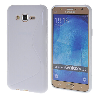 

MOONCASE Galaxy J7 Дело S - Линия Гибкая Прочный силиконовый гель ТПУ Тонкий чехол для Samsung Galaxy J7 белый