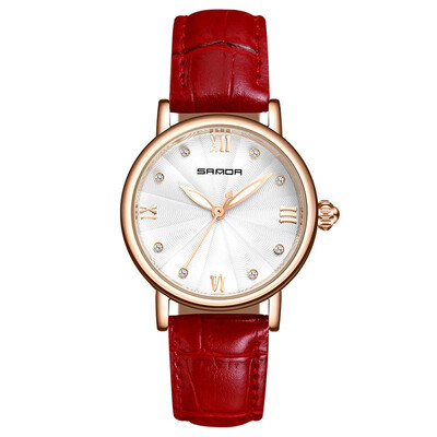 

SANDA women fashion luxury life waterproof leather strap quartz wrist watches womens watches