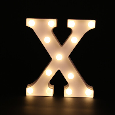 

26 White Letter LED Alphabet Light Indoor Battery powered Wall Hanging Night Light Bedroom Wedding Birthday Party Decor