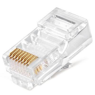 

Kraftwell network super five gold-plated crystal head 8P8C 50 box cat5e class RJ45 network cable crystal head PC2816