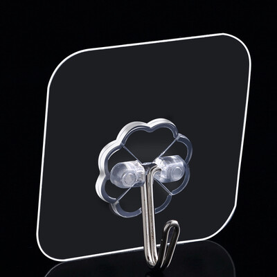 

Jiajie transparent color hook no trace hook strong hook paste kitchen bathroom toilet nail-free hook JJ-1N03 10 Pack