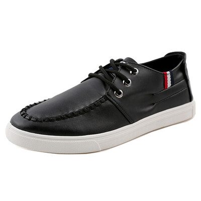 

Men casual Moccasin fashion boat shoes soft leather lace up sneaker Low loafer