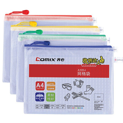 

(Comix) 10 installed A1155 PVC mesh zipper bag B5 file bag