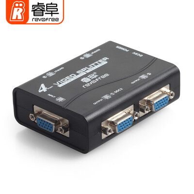 

REVOFREE VGA splitter 1 into 4 out a minute four screen high-definition video computer monitor crossover 4 port 250 bandwidt