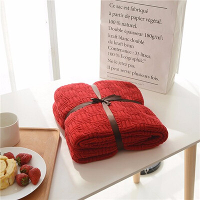 

110x180cm180x200cm Knitted Throw Blanket Bedspread Cover for Living Room Sofa Bed Nap on Chair